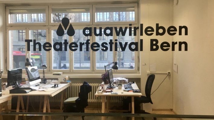 Blick ins Büro von auawirleben Theaterfestival Bern