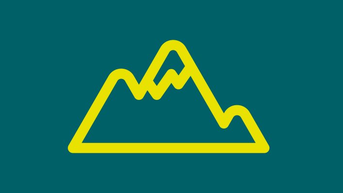 Icon von einem Berggipfel