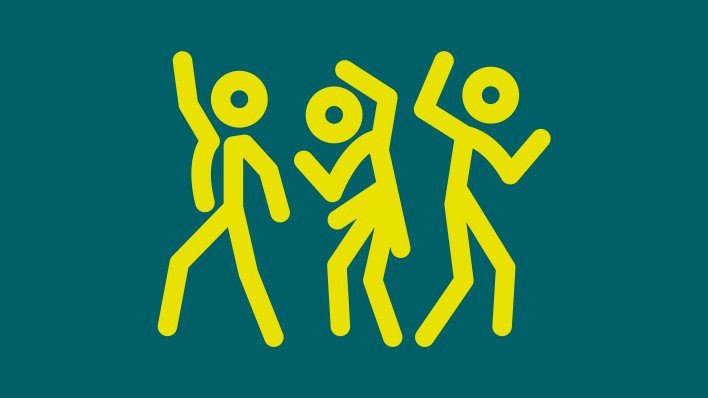 Icon drei tanzender Menschen